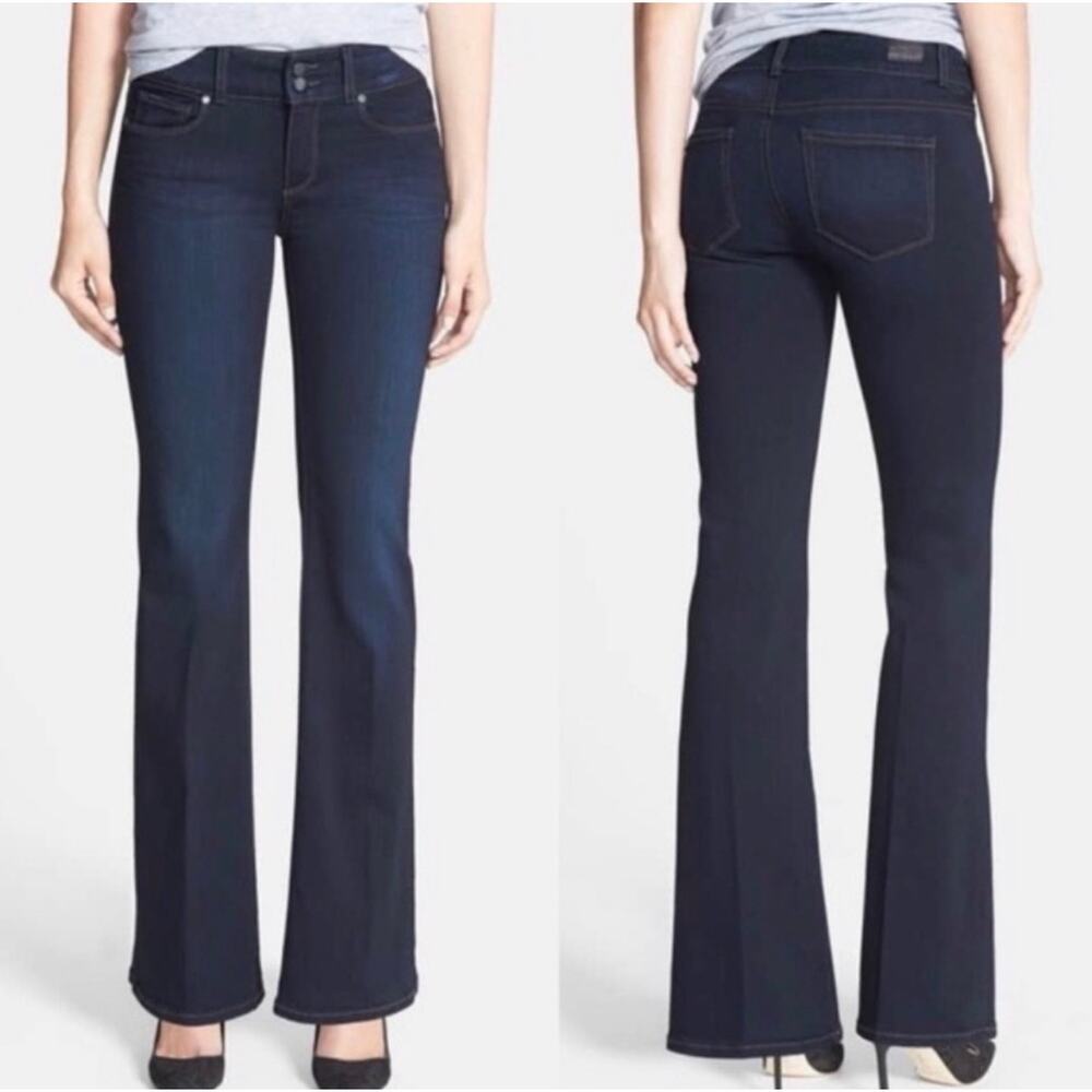PAIGE Women's Dark Indigo Boot Cut Jeans